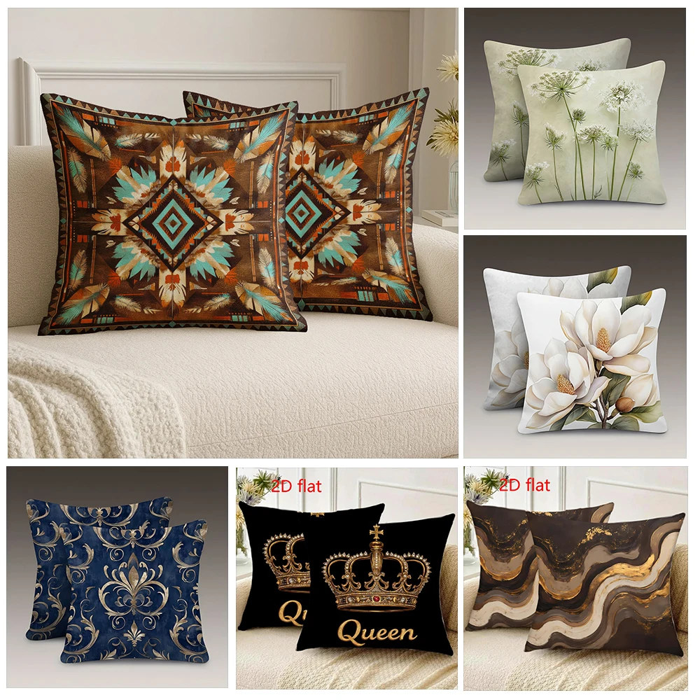 

Colorful Tribal Pattern Pillow CoversCushion covers, zippered, decorative pillowcases, 45x45 cover sleeves