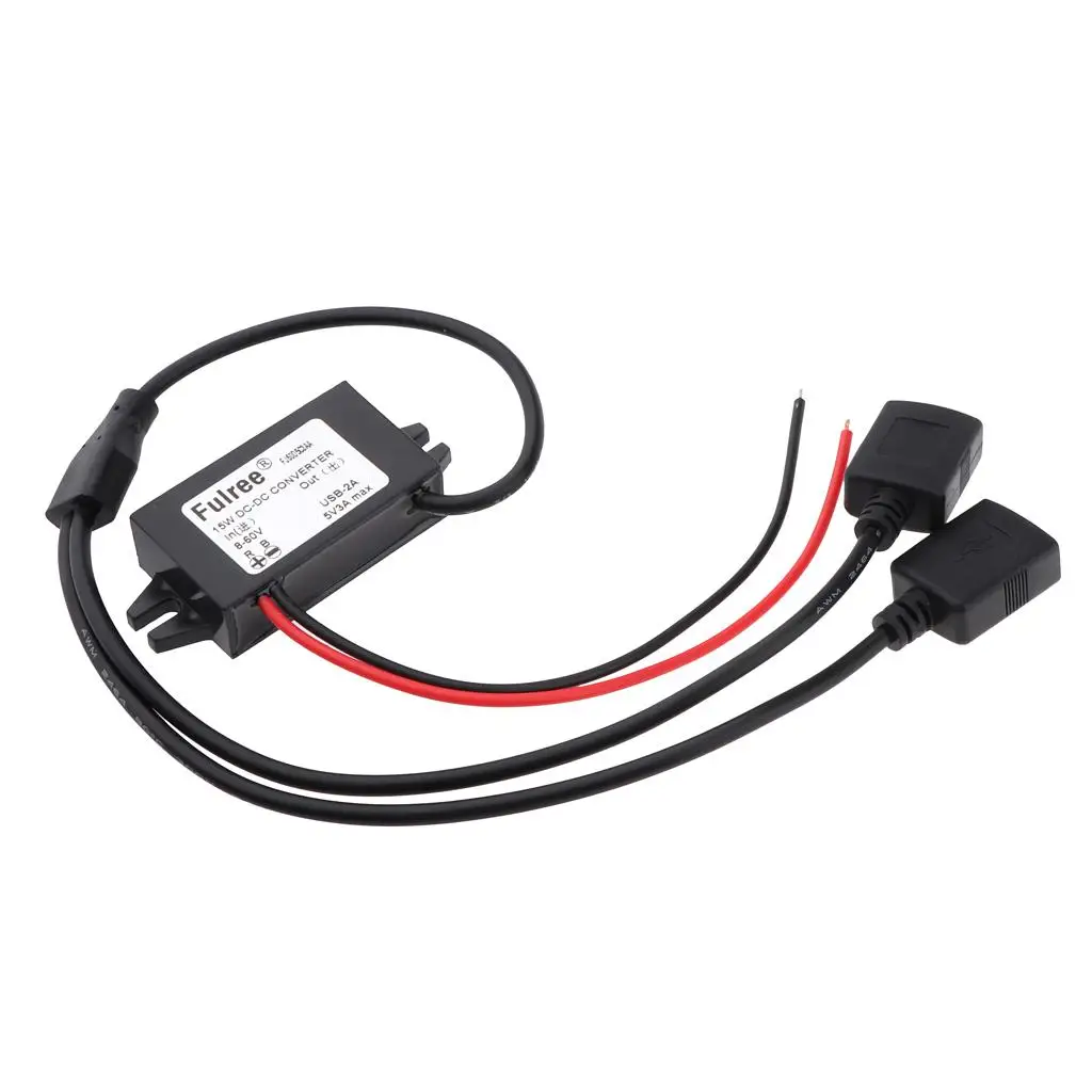 Buck Converter 3A Adapter Voltage Module Waterproof DC Power Regulator for Car USB Charging System