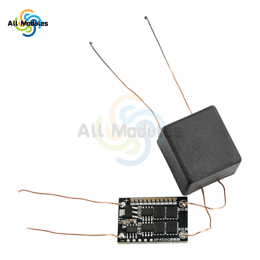DC 4-12 В до AC 20 кВ Boost Spark Arc Модуль катушки зажигания Дуговый воспламенитель Высоковольтный модуль Плата драйвера Трансформаторная зажигалка