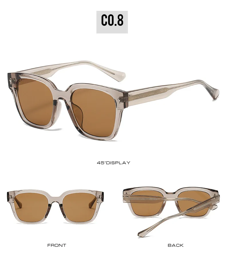 2025 qualität Metall Kern Quadrat Sonnenbrille Frauen Koreanische Marke Designer Tr90 Mode Unisex Männer Gläser – Detail 14