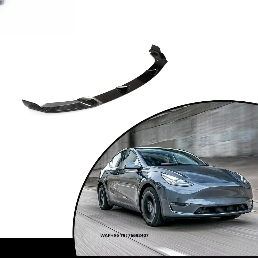 

Dry Carbon Fiber Front Bumper Lip Splitter forTesla Model Y Mayor Sport Utility 4-Door Electric 2020- 2022