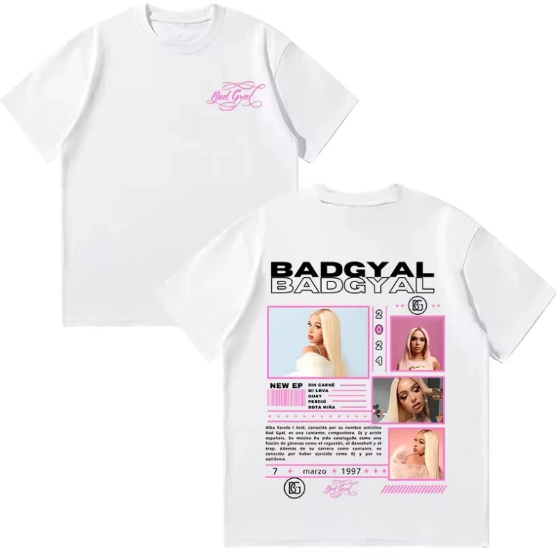 تي شيرت جرافيك مغني الراب باد جيال هيب هوب تي شيرت قطني عالي الجودة ملابس نسائية هاراجوكو بوب تي شيرت رجالي صيفي Y2K ملابس الشارع #1
