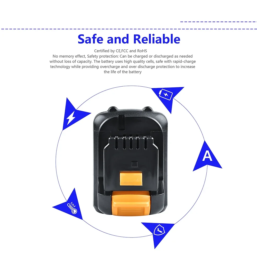 3.0Ah 10.8V 12V Max Lithium Ion Battery Replacement for DeWalt DCB120 DCB123 DCB122 DCB127 DCB124 DCB121 Rechargeable Batteries