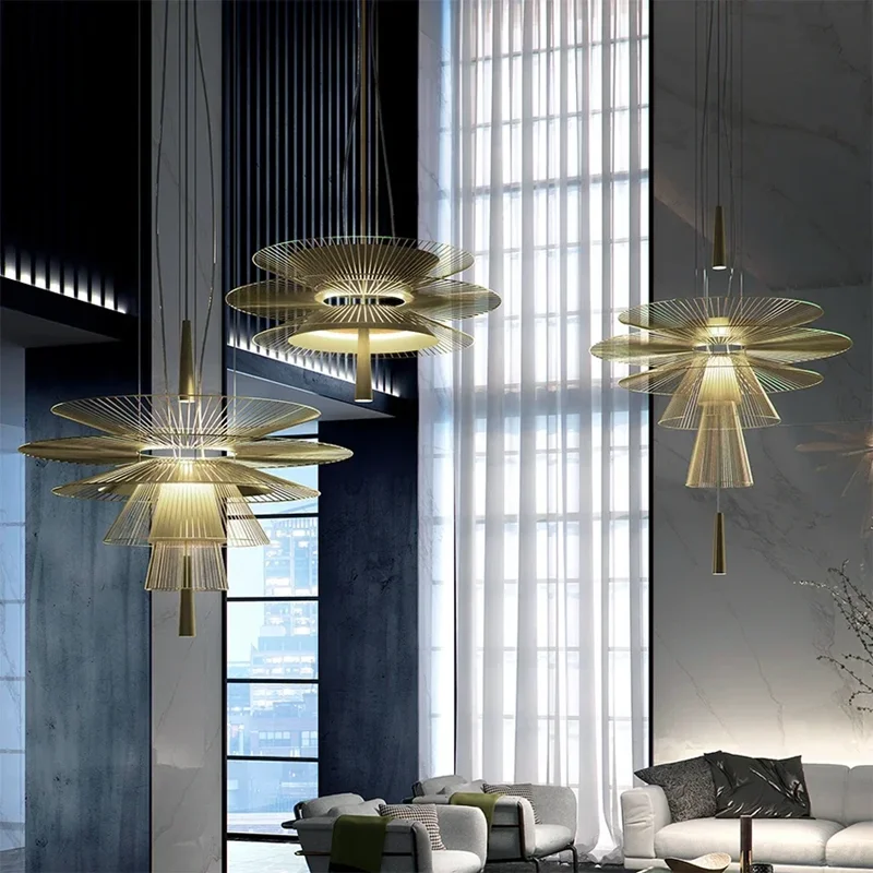 Gravity Origin Chandelier Luxury lustre black amd gold Flying Saucer Hanging Lamps for Dining Room kitchen suspension Lighting