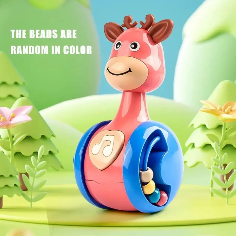 Creative Fawn Sliding Tumbler Toy Cartoon Early Education Children's Tumbler Rattle Press Squeaky Musical