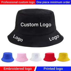 Custom Bucket Hat Women Outdoor Summer Panama Hat Sunscreen Fishing Hunting Cap Men Sun Hats DIY Embroidered Print Logo Gift Hat