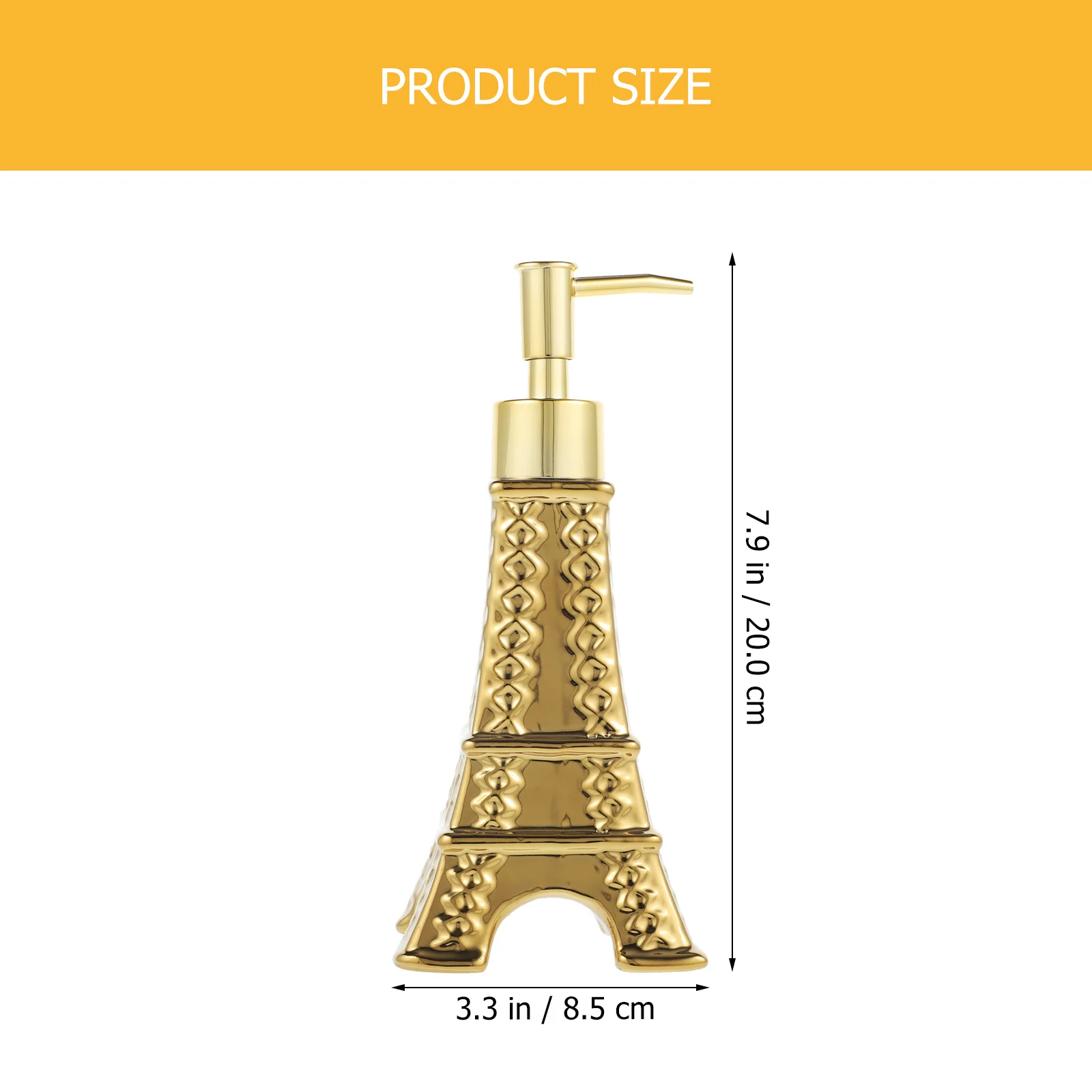 

Eiffel Tower Refillable Soap Dispenser Premium Safe Material Easy Press Pump Bathroom Home Kitchen Decor Soap Dispenser