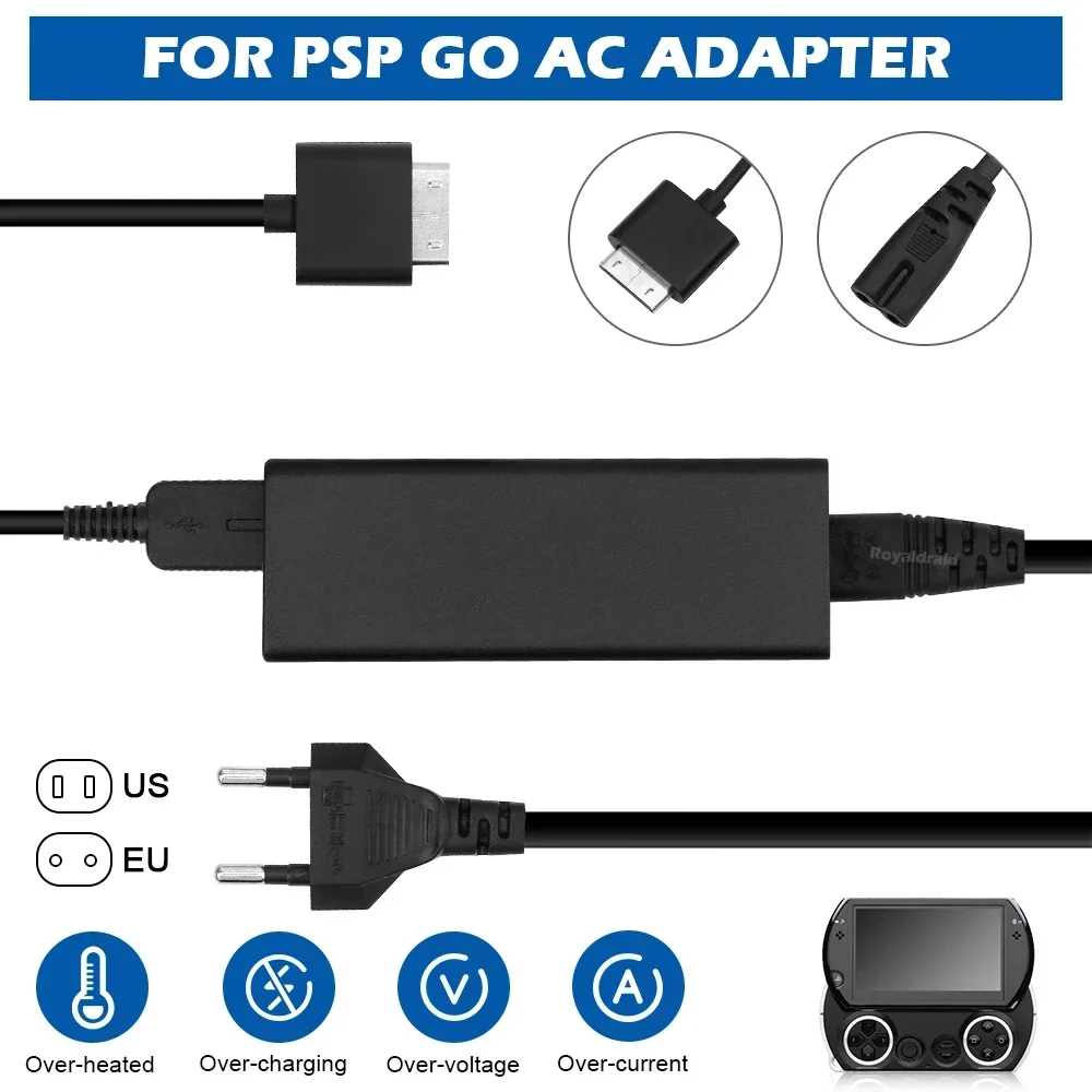US EU Plug NEW 5V Home Wall USB Charger Power Supply AC Adapter with Charging Cable Data Cord For PSP GO AC Adaptor Accessories