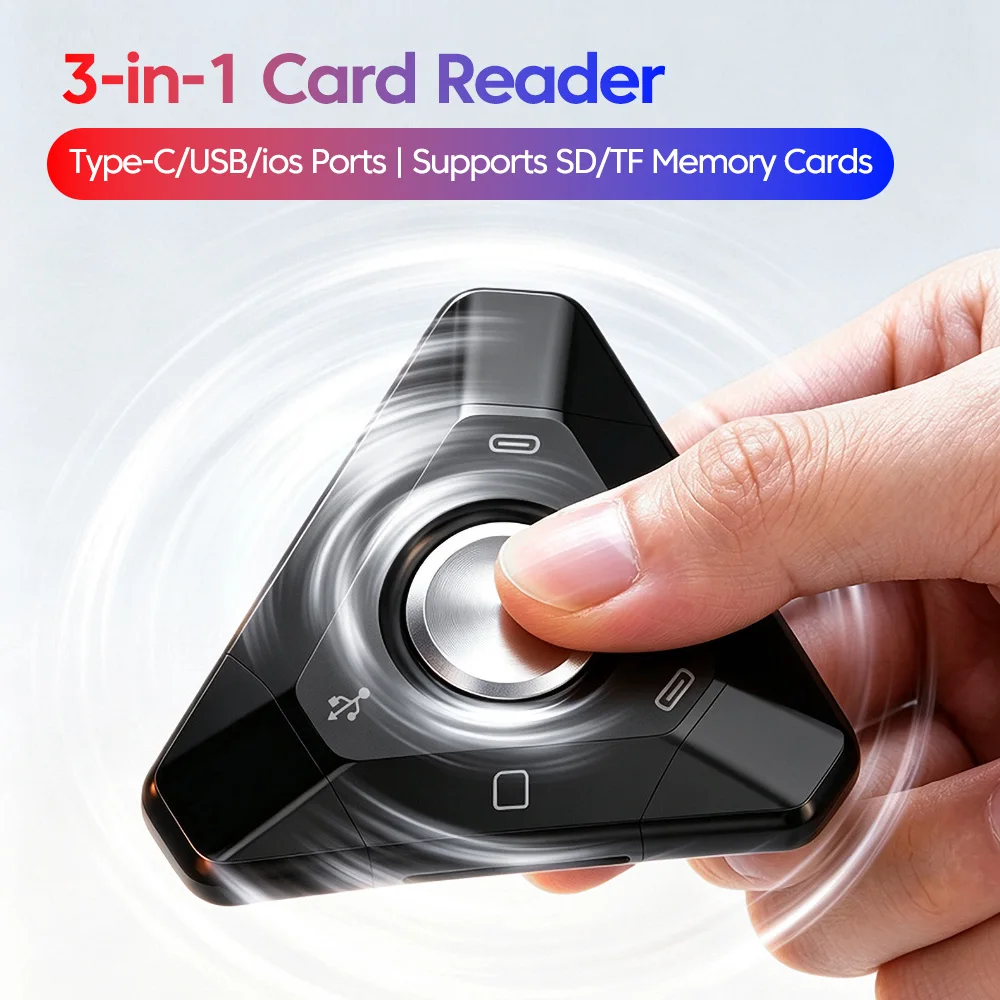 3 in 1 USB2.0 Card Reader Adapter High Speed Transfer USB Type C To SD TF Memory Card For Mobile Phone PC Laptops Accessories