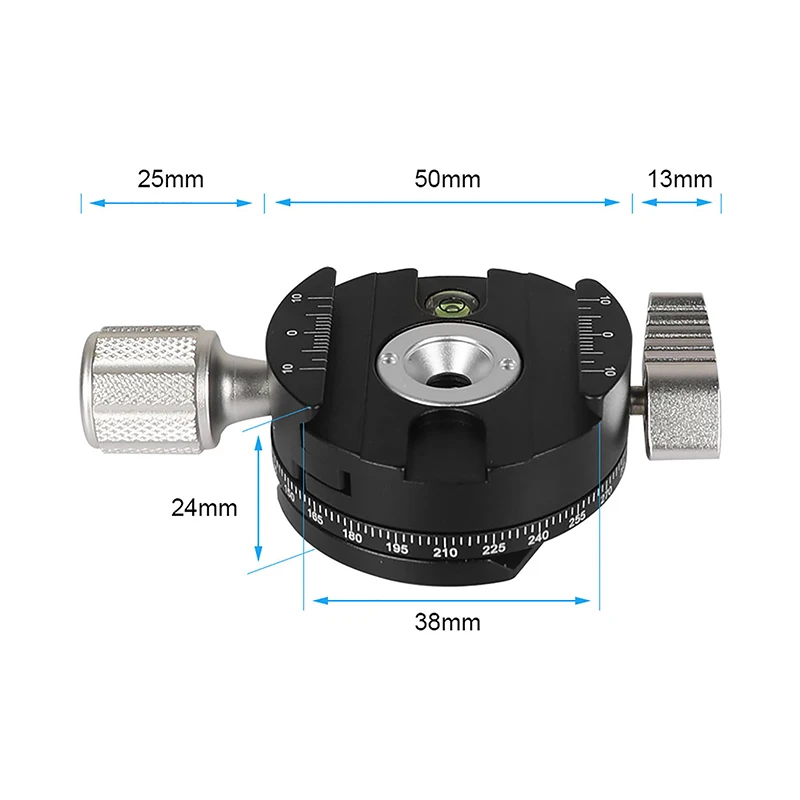 SZRIG 360 stopni rotacji panoramiczny szwajcarski głowica kulowa statywu z Acra Swiss płyta szybkiego uwalniania Adapter zaciskowy uchwyt dla DSLR