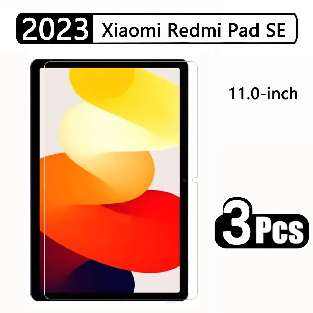 

(3 упаковки) Закаленное стекло для Xiaomi Redmi Pad SE 11 2023 полное покрытие Защитная пленка для экрана планшета