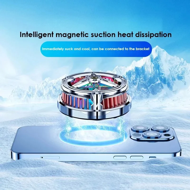 

Magnetic Cooling Fans Radiator Cell Phone Fan For Magsafe iPhone Phone Radiator Cooler Gaming Radiator For Oneplus OPPO