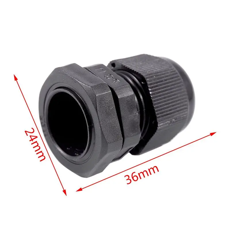 DT39 500 x Black Plastic Waterproof Cable Gland PG11, 5-10mm Diameter Connector for Electrical for Junction Box, IP67