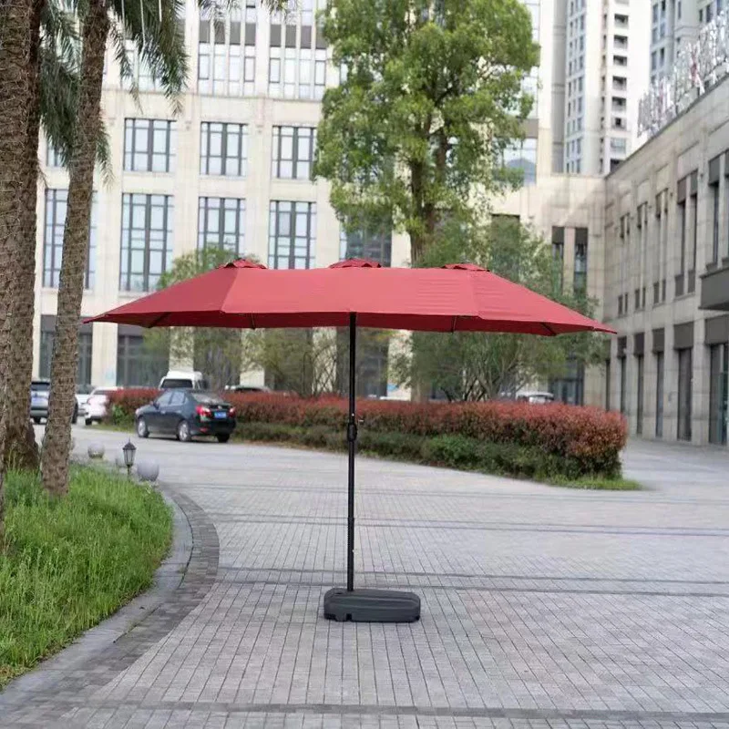 High Quality Customized Printed Polyester Umbrellas Beach Garden Umbrella Metal Double Patio Umbrella Protected from The Sun