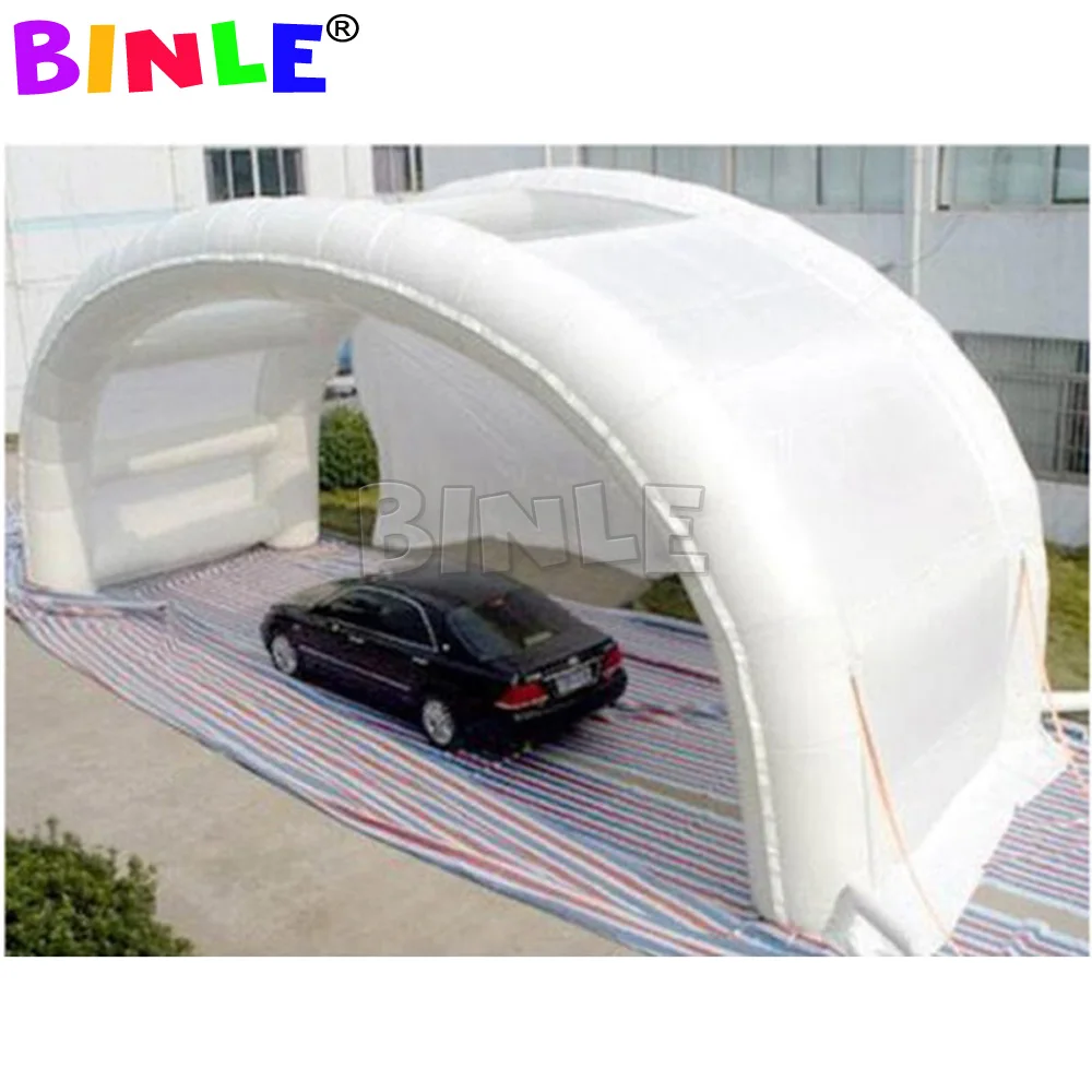 

10m white dome shaped moveable waterproof inflatable car wash tent car shelter with good price for sale