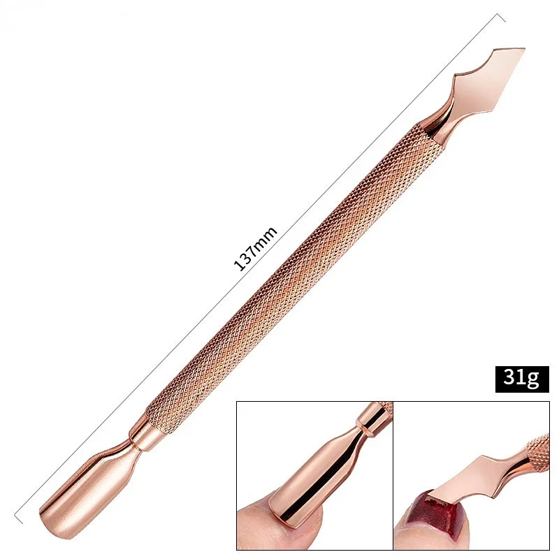 Dead Skin Push Remover Stainless Steel Nail Cuticle Pusher Dual-ended Finger For Pedicure Manicure UV Gel Polish Nail Care Tools