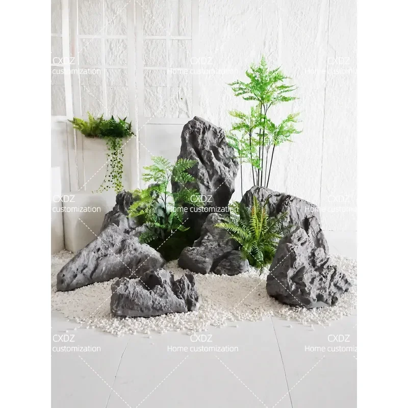 Simulated fiberglass stone ornament Interior stone landscaping Courtyard garden decorative rock Rockery landscape fake stone