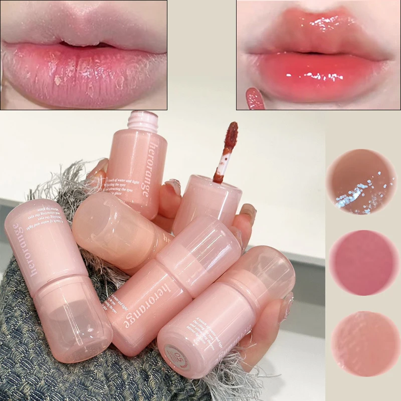 

Mirror Crystal Lipgloss Jelly Tint Plumping Lipstick Moisturizing Lip Glaze Colored Lip Tint Lips Care Makeup Korean Cosmetics
