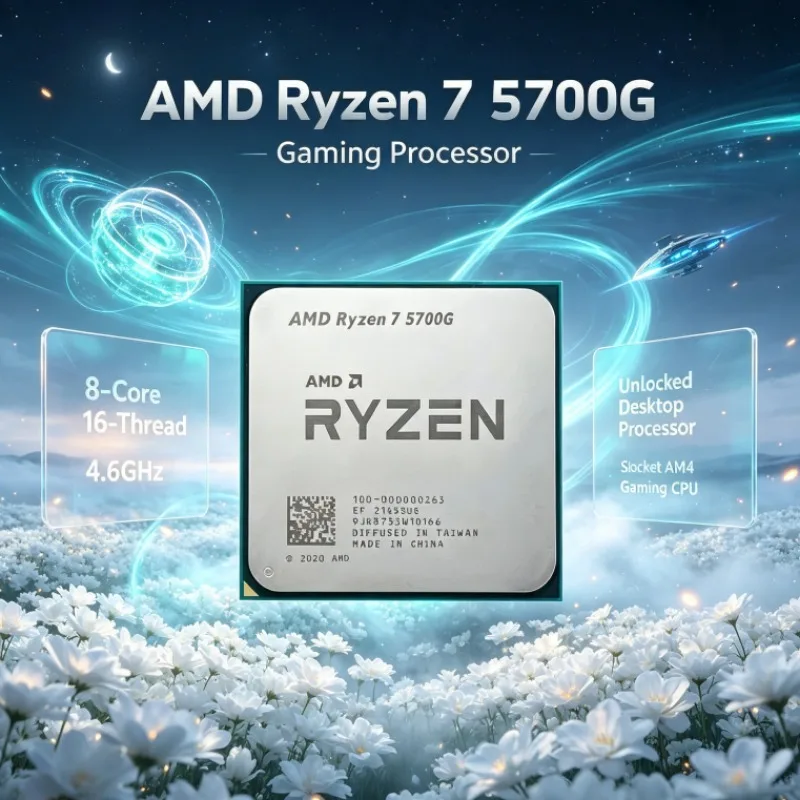 AMD R7 5700G Ryzen 7 CPU 7nm 4.6GHz 8-Core 16-Thread 100-000000263 AM4 Socket 16MB L3