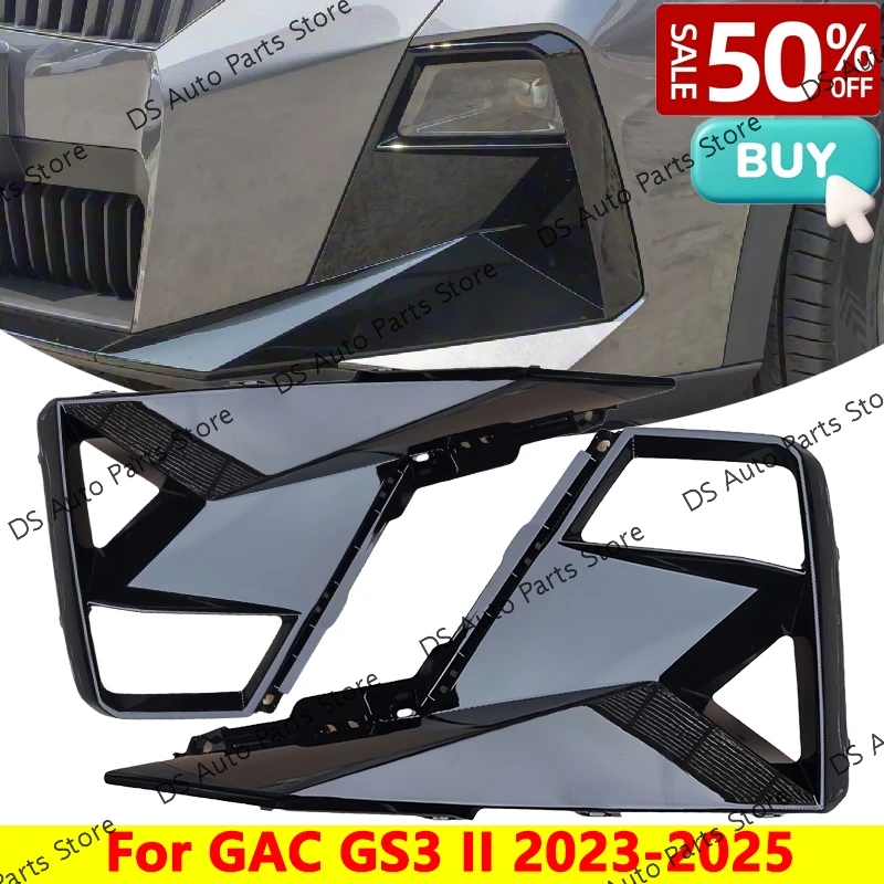 

Front Bumper Foglight Frame Fog Light Grille Front Foglamp Cover Left and Right For GAC GS3 II 2023-