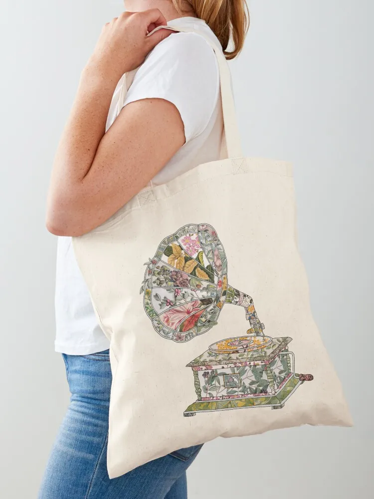 

Seeing Sound Vintage Botanical - on white Tote Bag Shopper bag Beach bag tote canvas Women's
