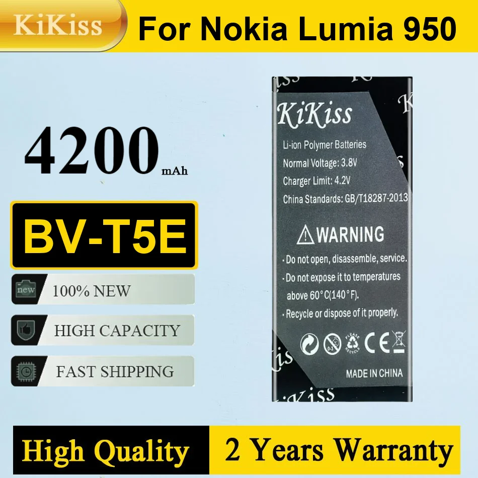 

4200Mah Kikiss Battery BV-T5E For Nokia Lumia 950 RM-1106 RM-1104 RM-110