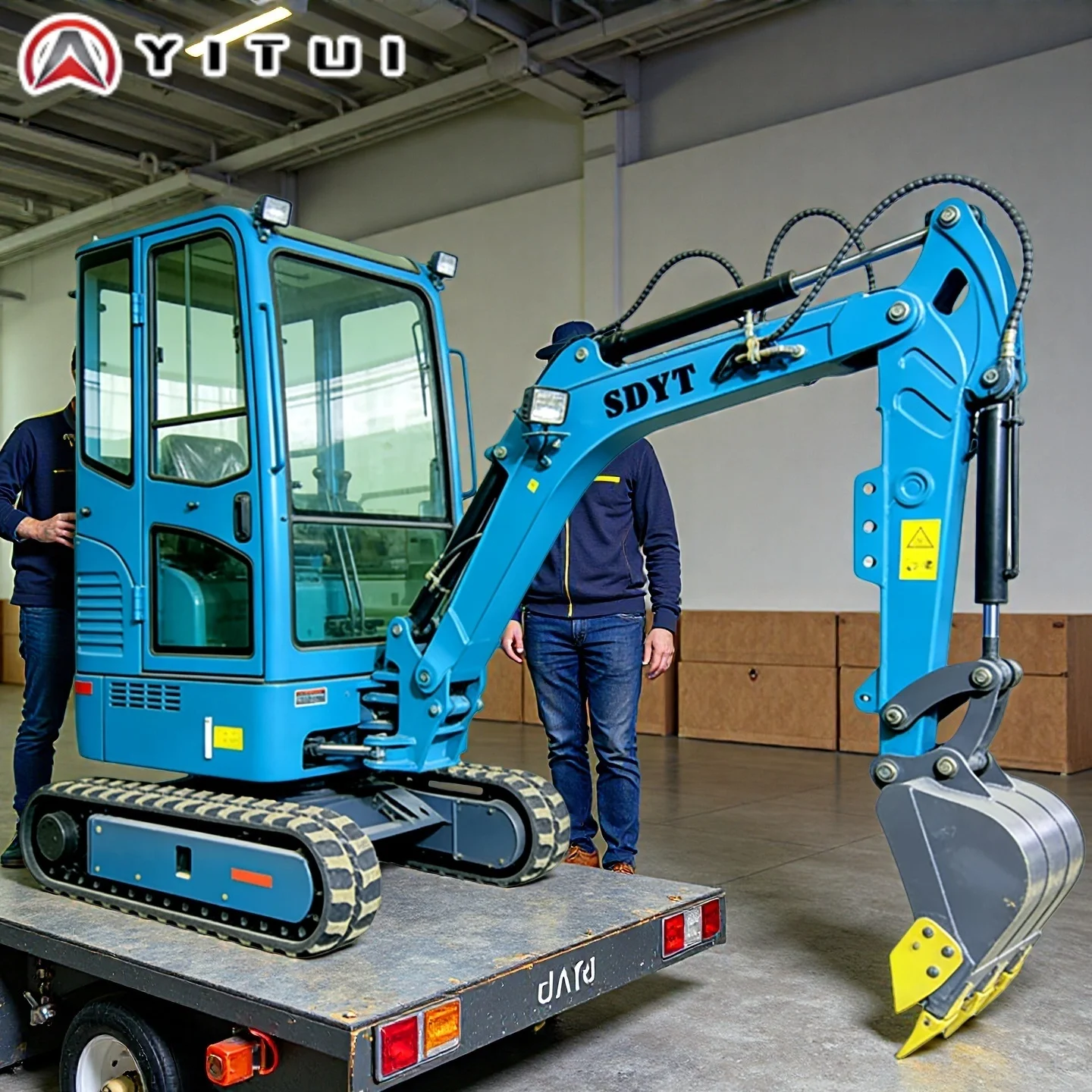 Customized Easy-to-Transport Mini Excavator with Cab 0.8-2.0 Ton Compact Digger for Small-Scale Construction Sites Euro 5/CE/EPA