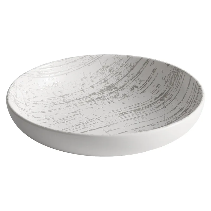 

DSA Ceramic Home Restaurant Plate Superior Minimalist Style Vegetable Plate Flat Meal Breakfast Plate Wholesale