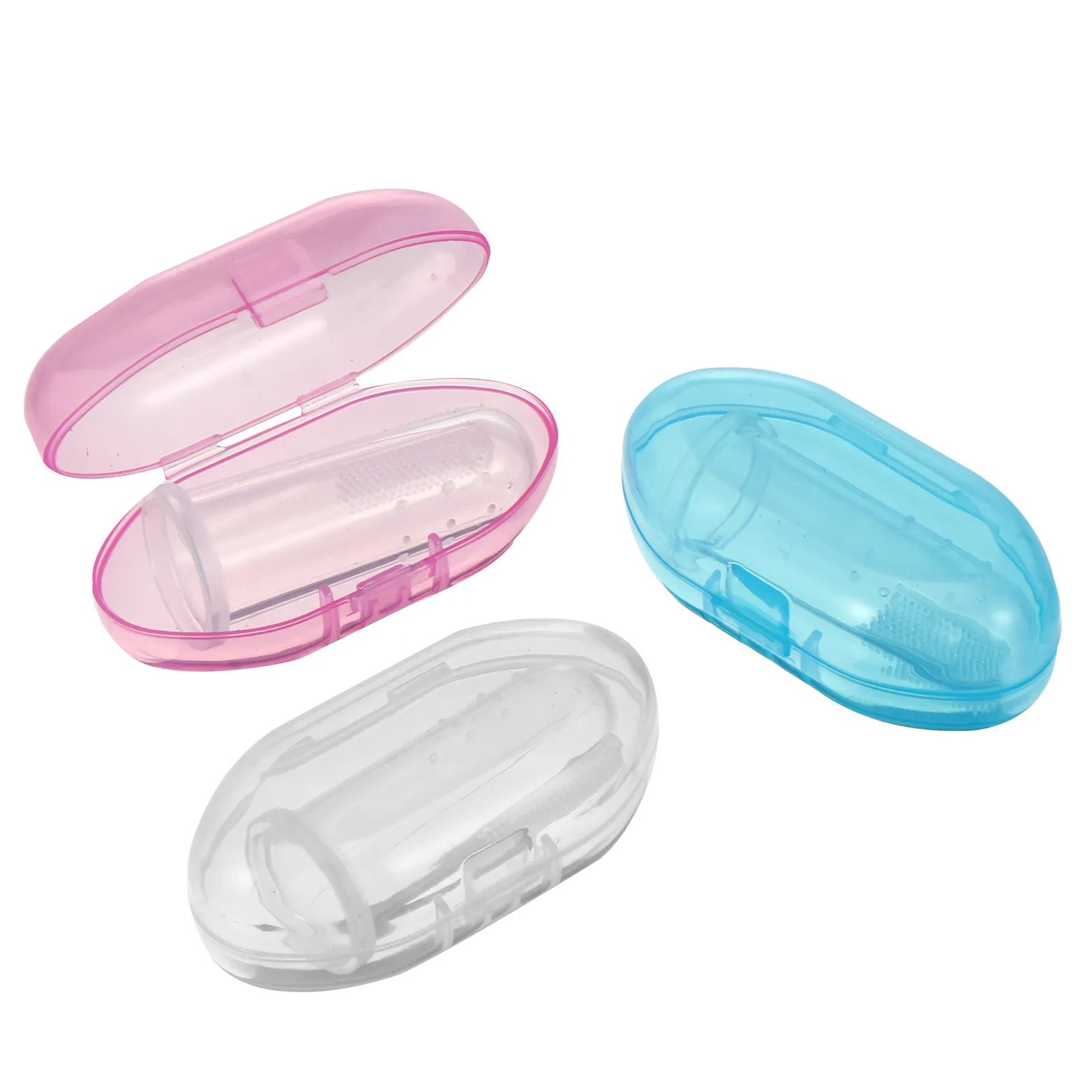 

3Pcs Soft Silicone Baby Finger Toothbrush Infant Toddler Kids Oral Care Brush Perfect Fit for Small Mouths and Adult Fingers