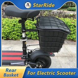 8/10 Inch Electric Scooter Front and Rear Basket for KUGOO M4 Pro XIAOMI M365 Electric Scooter Waterproof Basket Accessories