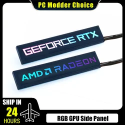 Computer Case GPU Side Panel RGB RTX AMD Graphics Card VGA Lightboard Backplate 5V 3Pin ARGB M/B AURA SYNC