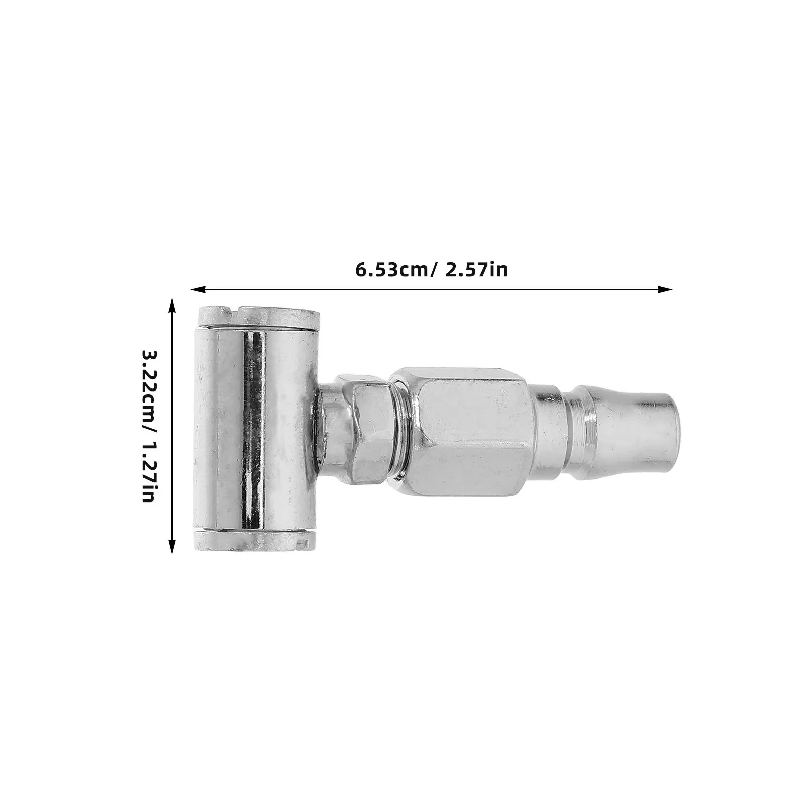 T-Shaped Dual Head Inflator Nozzle for Bicycles Motorcycles E-Bikes Tire Air Pump Chuck High Efficiency Quick Connect Inflation
