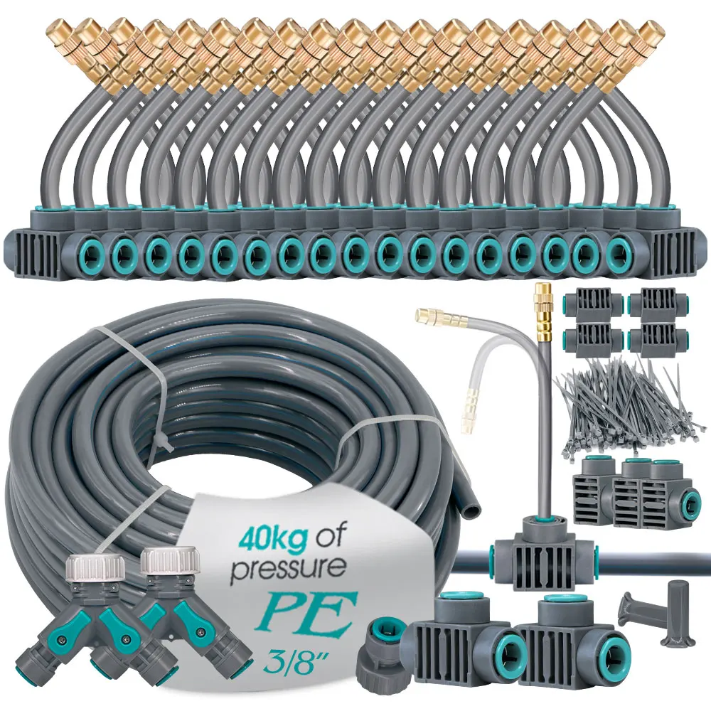10M 20cm elastyczny System mgiełka do twarzy dysz do lato na świeże powietrze ogrodowego atomizujący zestaw do nawadniania chłodzący 3/8 \