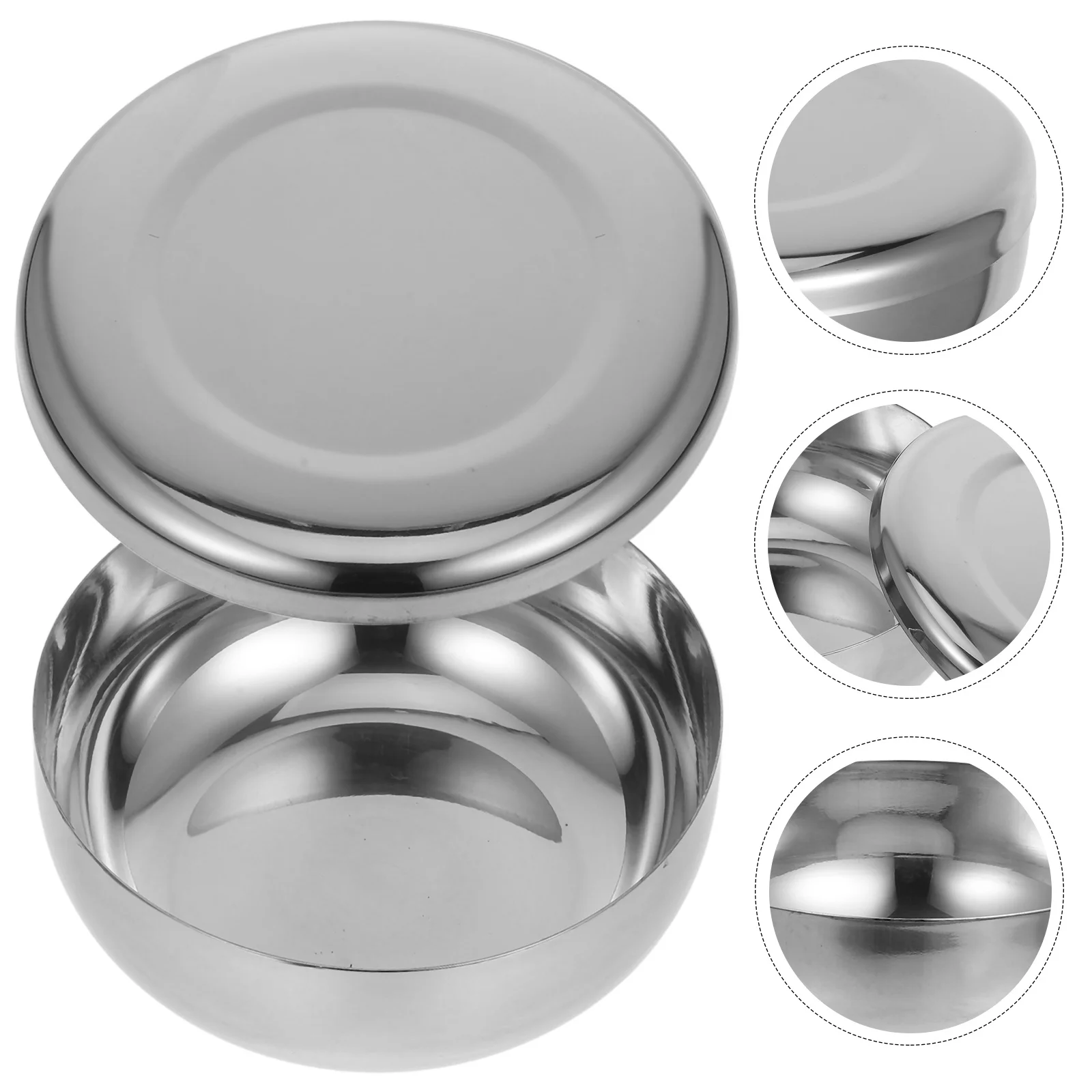 

3pcs Stainless Steel Set Small Soup Salad Bowl For Prep Cooking Lightweight Mixing Bowl Multi-Purpose Metal Food Storage