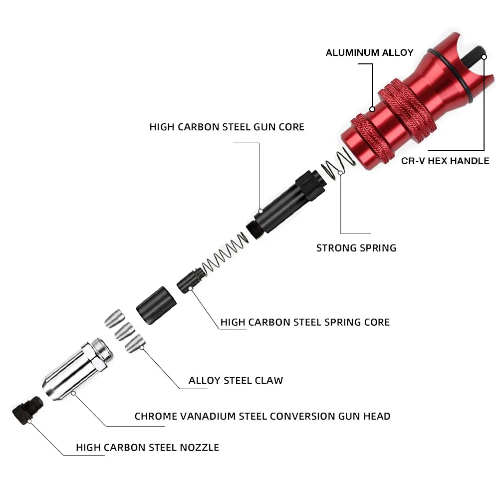 Upgrade Electric Rivet Gun 2.4mm-4.8mm Riveting Adapter Insert Cordless Drill Aluminum Rivet Nut Riveter Insert Nail Power Tools