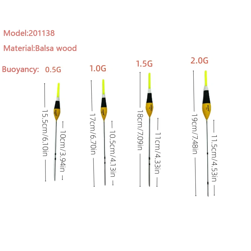 Agape flotador de pesca balsa 1,0g alta sensibilidad - imagen 2
