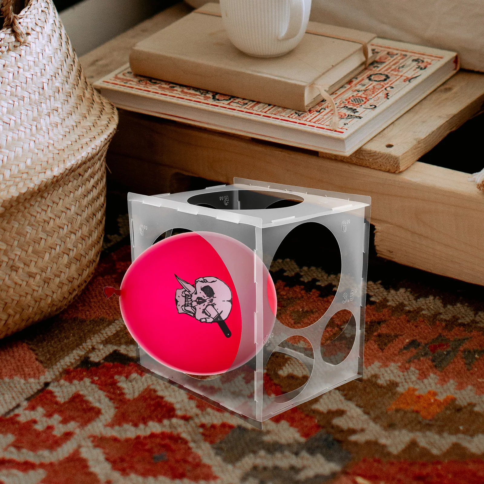 

Balloon Sizer Cube Durable Detachable Folding Tool for Wedding Birthday Party Balloon Decoration Festival Measuring Box