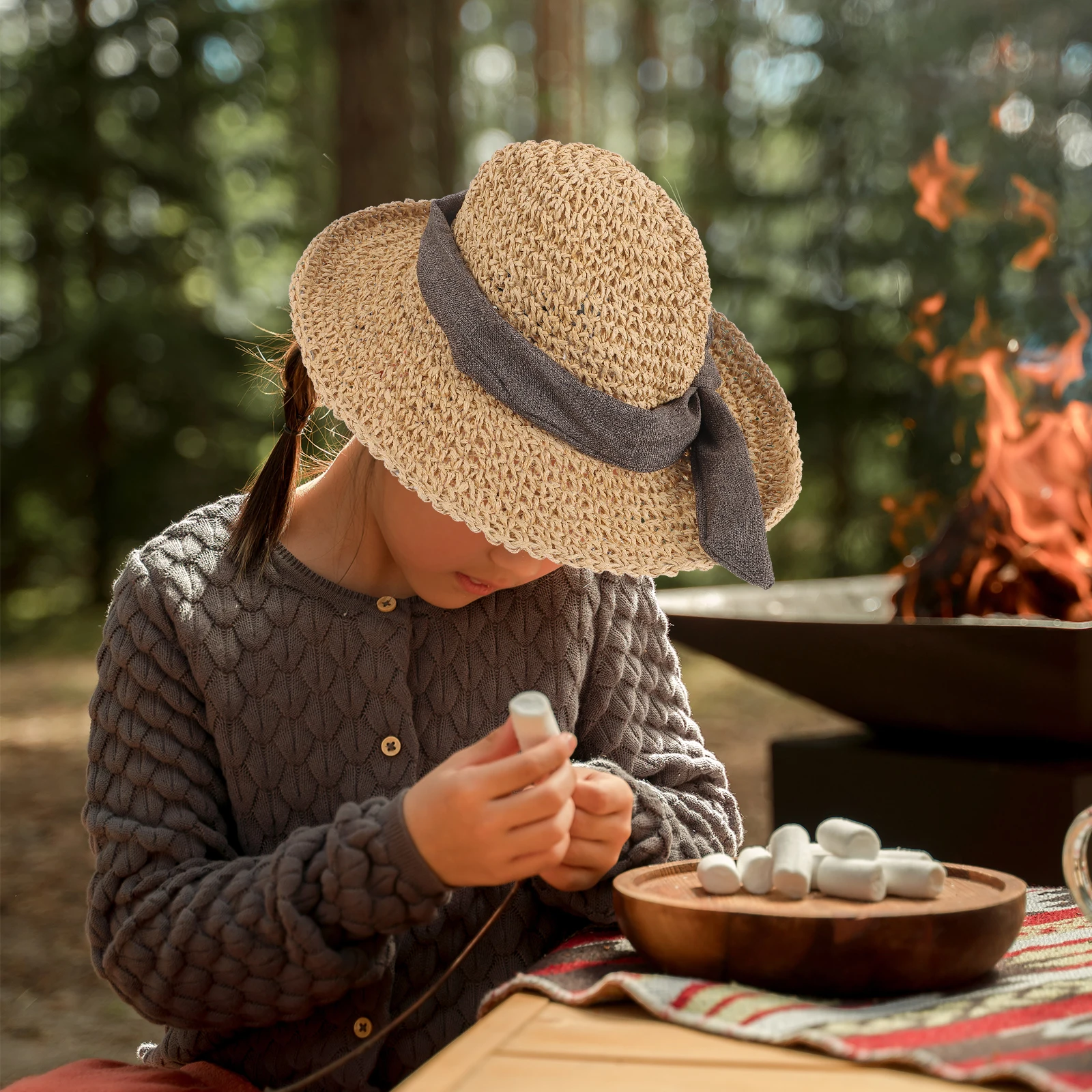

Fashion Kid's Sun Block Cap Wide Brim Foldable Lightweight Comfortable Breathable for Beach Hiking Camping Travel