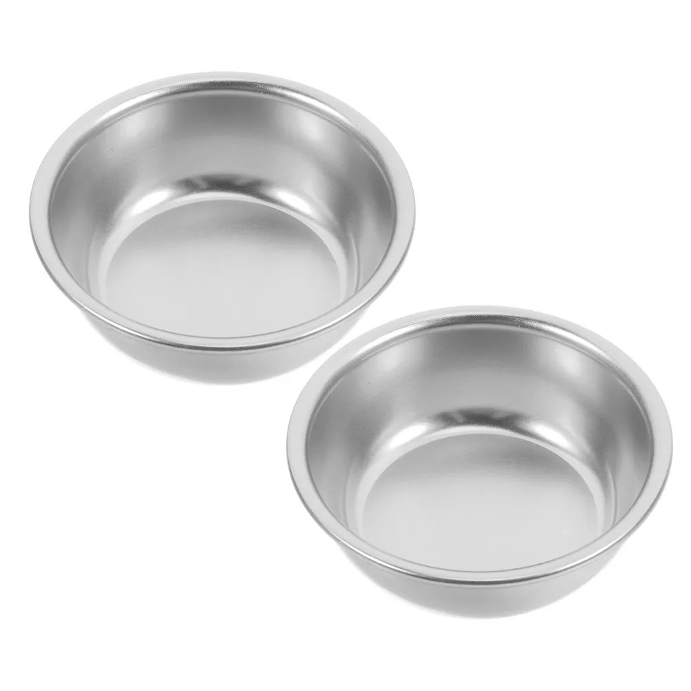 2Pcs Aluminum Sauce Cups Mini Round Seasoning Dishes Soy Sauce Ketchup Condiment Server Small Bowls for Dips Sushi Dipping
