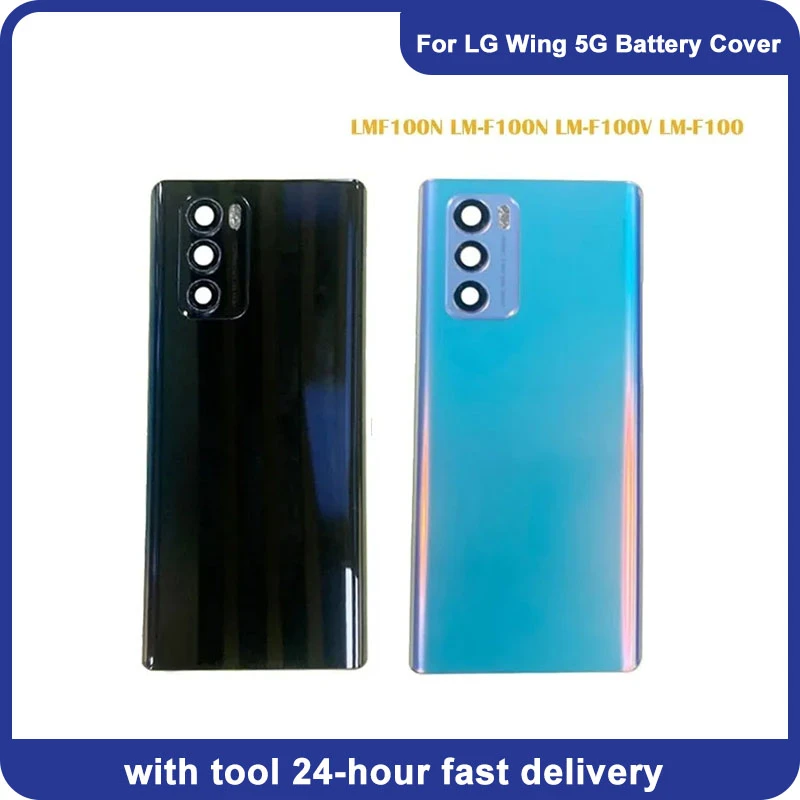 

Glass For LG Wing 5G Back Battery Cover Rear Door LMF100N LM-F100V Panel Housing Case with Lens Frame Replacement Part