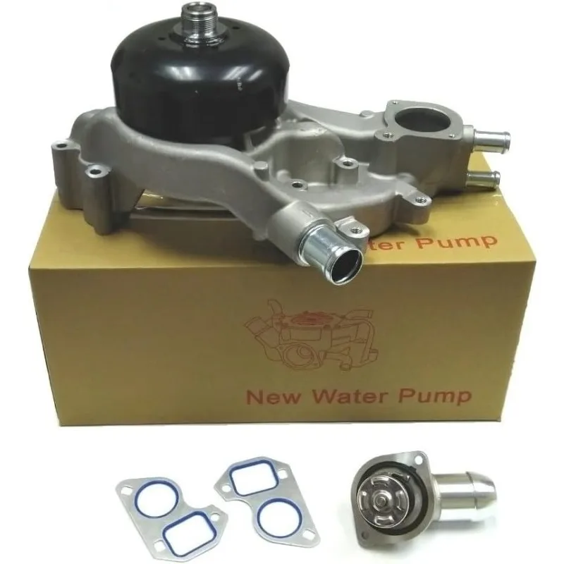 

G9670B Water Pump w/Thermostat for (2007-2019) GM 4.8L 5.3L 6.0L 6.2L Buick Rainier Cadillac Escalade Chevy Avalanche Silver