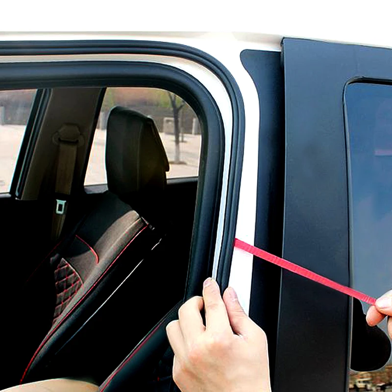 Car Door/Hood/Trunk Edge Seal Strips Trim Double-Layer Thicker Rubber Noise Insulation Waterproof Dustproof Stickers