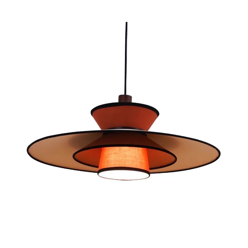 New Minimalist Modern Creative Fabric Pendant Light From Danish Designer Western Restaurant Light Including Light Bulb