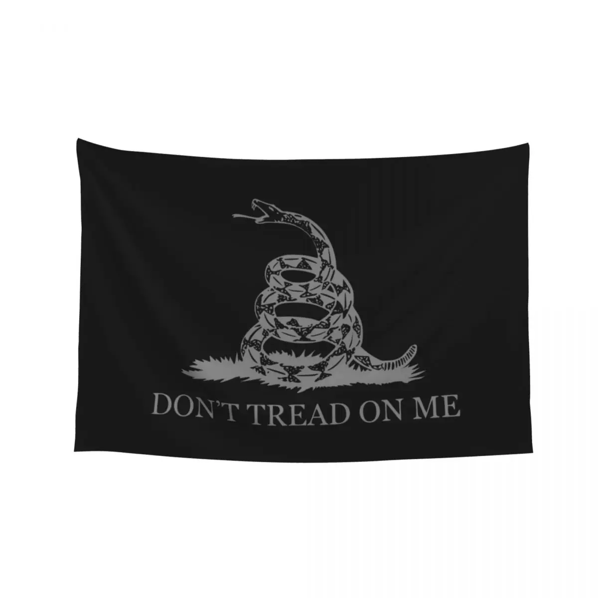 

Gadsden Flag - Black and Gray - 2 Tapestry Bedroom Decorations Bathroom Decor Wall Hangings Decoration Tapestry