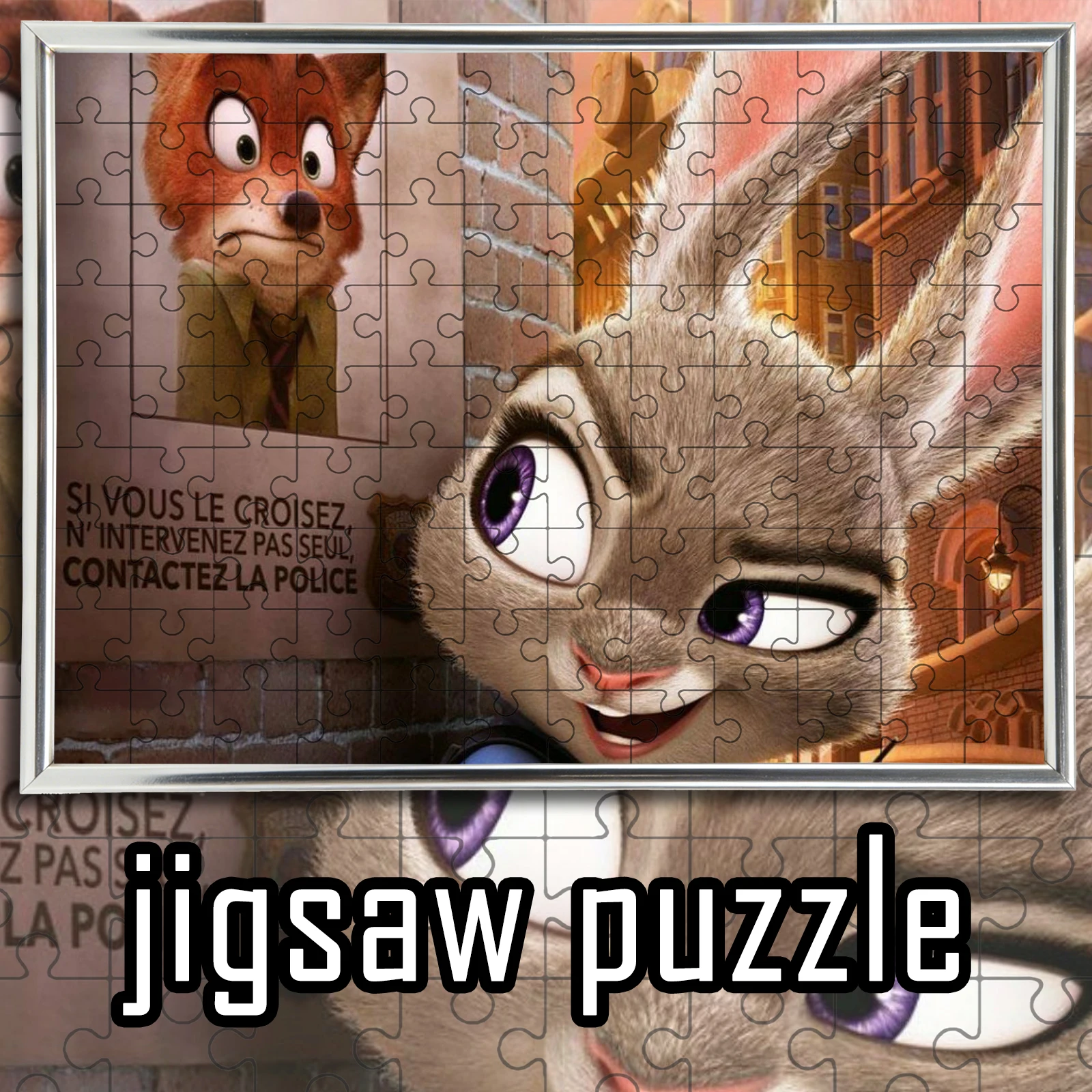 

Urban Style Zootopia Judy & Nick Wanted Poster Art Puzzle