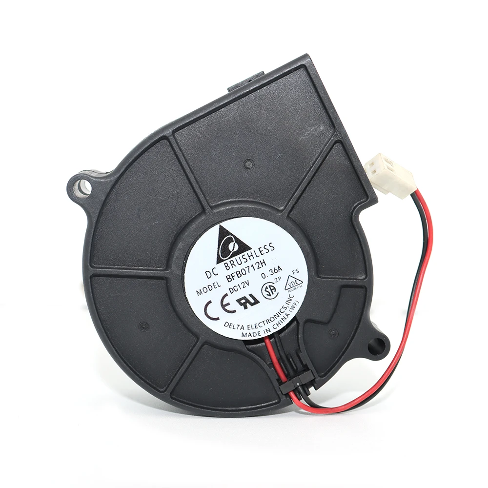 Original Delta BFB0712H 7530 75mm DC 12V 0.36A High Speed CFM Air Pressure Projector Blower Centrifugal Cooling Fan