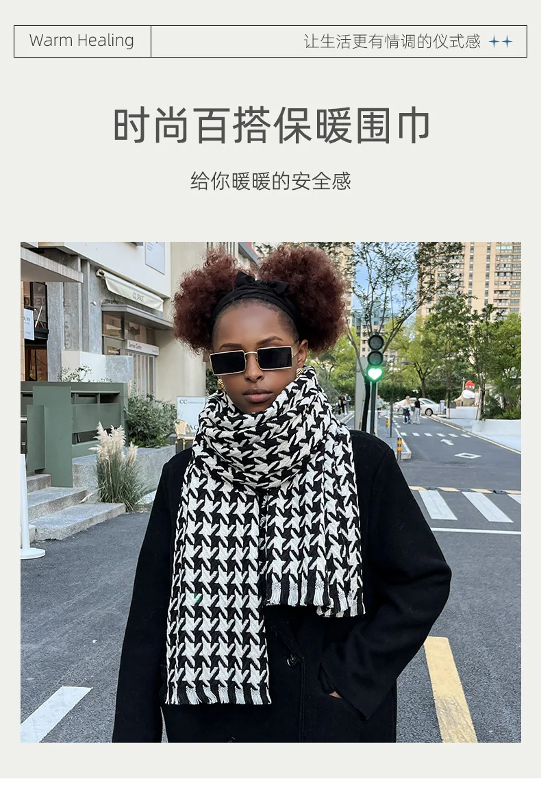 季節セール！BOTT HOUNDSTOOTH HOODED SCARF BoTT / HOUNDSTOOTH HOODED SCARF / BROWN | Sopho