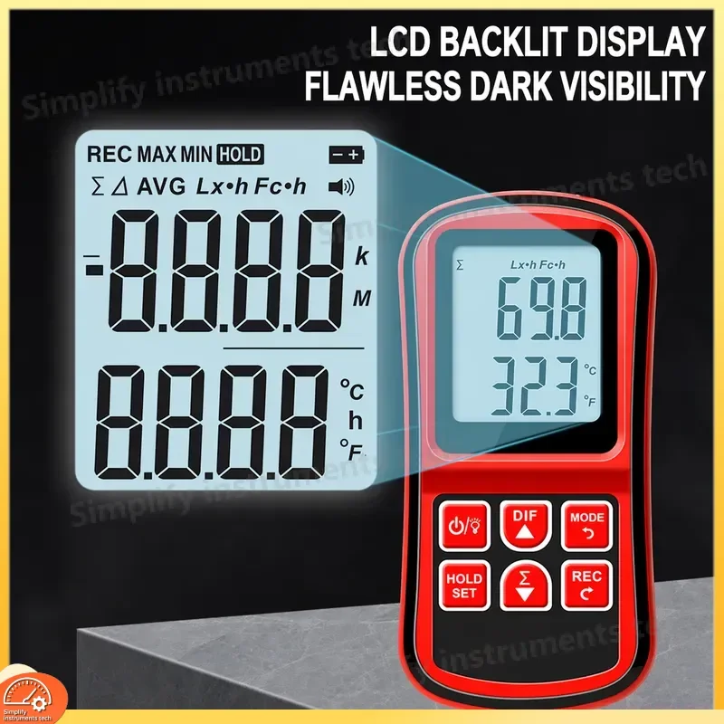 Digital Illuminometer Split Type High Precision Handheld Light Meter Lumen Tester Lux Meter for Photography Lighting