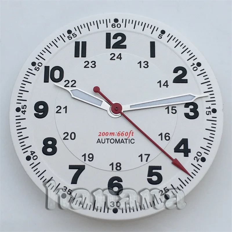 قرص ساعة أسود معقمة 29 ملم مناسبة لحركة NH36 NH35 ETA2824 PT5000 الأوتوماتيكية الأرقام العربية C3 الانارة الخضراء