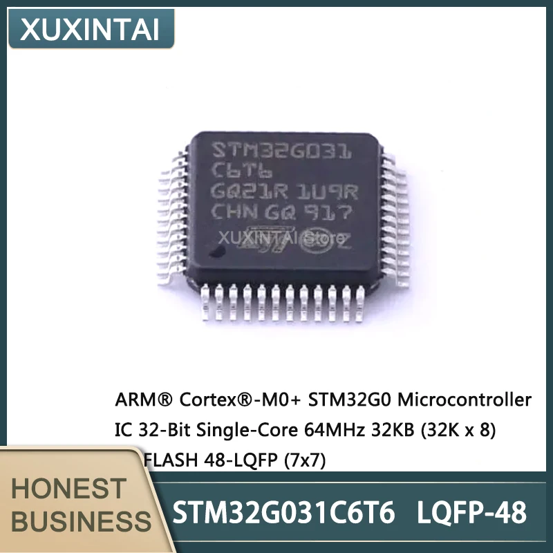 5Pcs/Lot  New Original  STM32G031C6T6 STM32G031  Microcontroller IC 32-Bit Single-Core 64MHz 32KB (32K x 8) FLASH 48-LQFP (7x7)